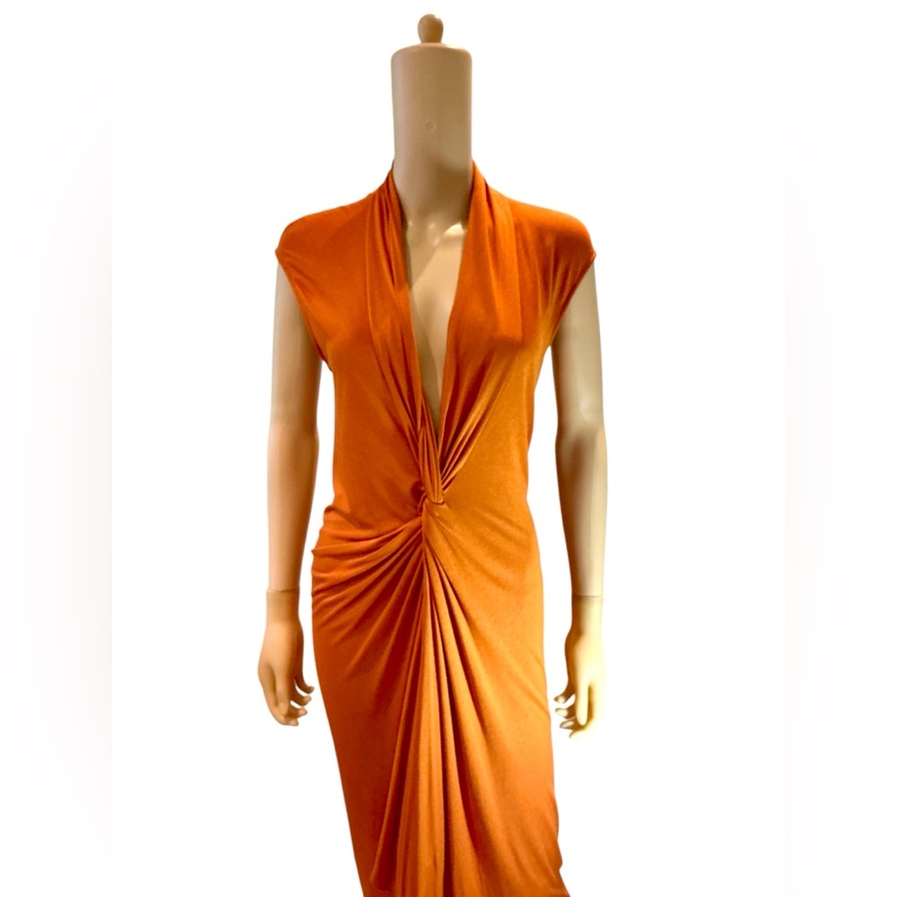 Yves Saint Laurent by Tom Ford Plunge Neck Dress